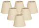 6" Hardback Empire Beige Chandelier Lampshade, Beige, Set of 6