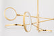 Saturn 6-Light LED Chandelier, Aged Brass, Matte White Glass and Metal Shade
