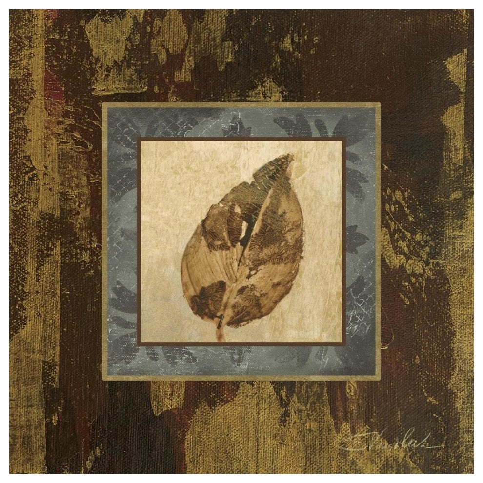 "Autumn Leaf Square III" Digital Paper Print by Silvia Vassileva, 38"x38"