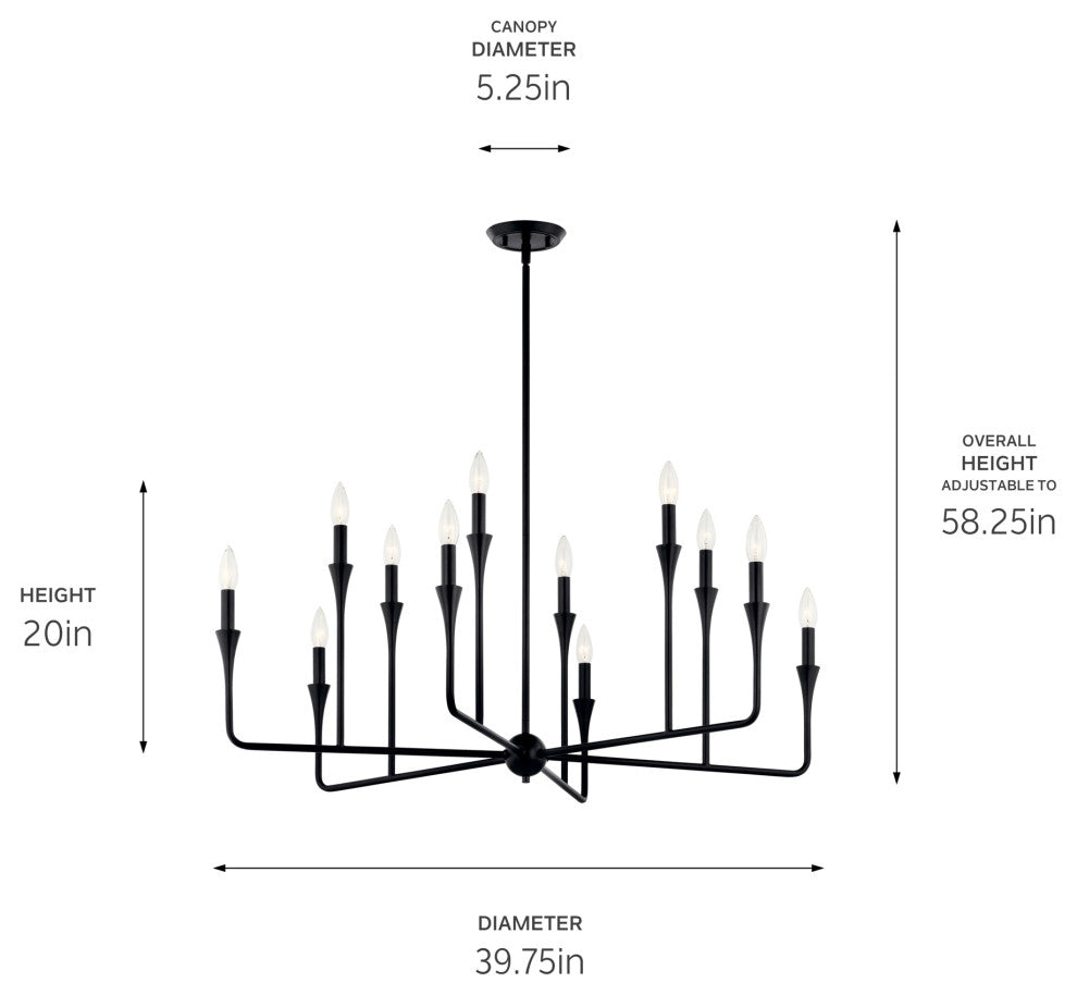 Alvaro Chandelier, 12 Light