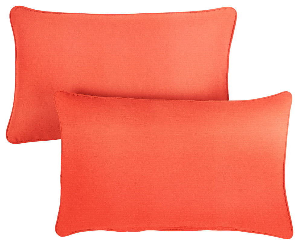 Sunbrella Canvas Melon Outdoor Pillows, Set of 2, 16x26