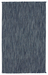 Coastal Flat Woven Area Rug, China Blue, Vertical Stripe Rectangle, 11'x8'