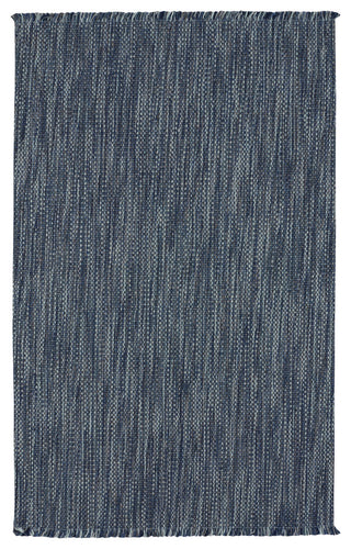 Coastal Flat Woven Area Rug, China Blue, Vertical Stripe Rectangle, 11'x8'