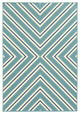 Oriental Weavers Riviera Blue/Ivory Geometric Indoor/Outdoor Rug 5'3"X7'6"