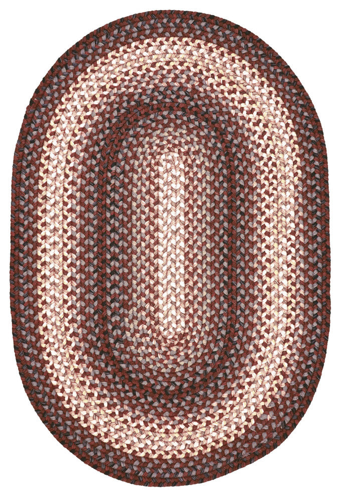 Homespice Decor Driftwood Indoor/Outdoor Braided Rug 20"x30" Oval