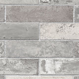 Brick Pattern Wallpaper, Gray, 1 Bolt