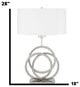 1 LED Light Chrome Circles USB Charger Origami Table Lamp