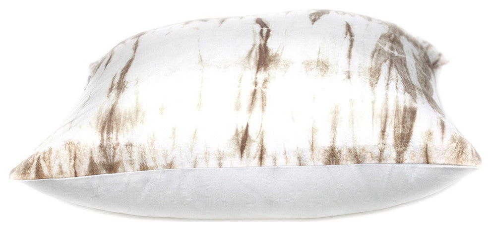 Parkland Collection Transitional Striped White Square 20" x 20" Pillow