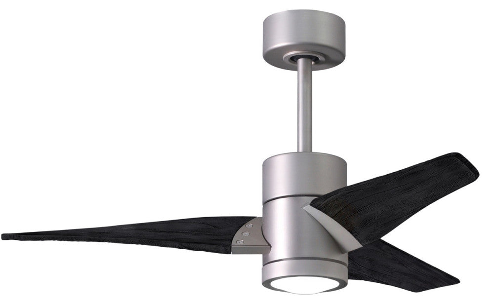 Matthews Super Janet Fan With Kit, Brushed Nickel, 42", Matte Black