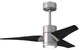 Matthews Super Janet Fan With Kit, Brushed Nickel, 42", Matte Black