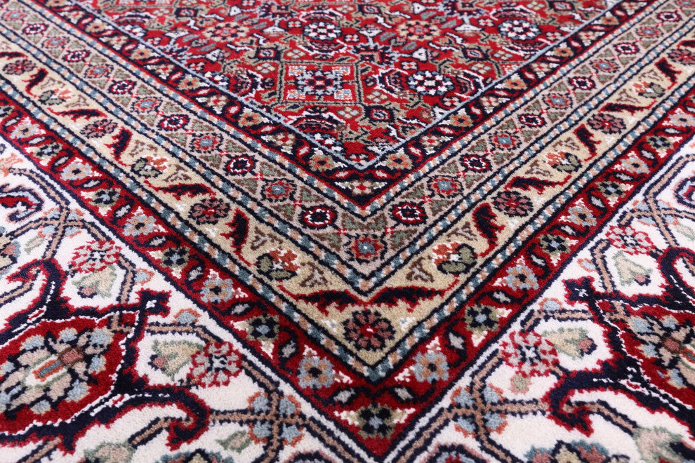 Fine Persian Bijar Handmade Wool and Silk Rug 8' 1" X 11' 8" Q6717