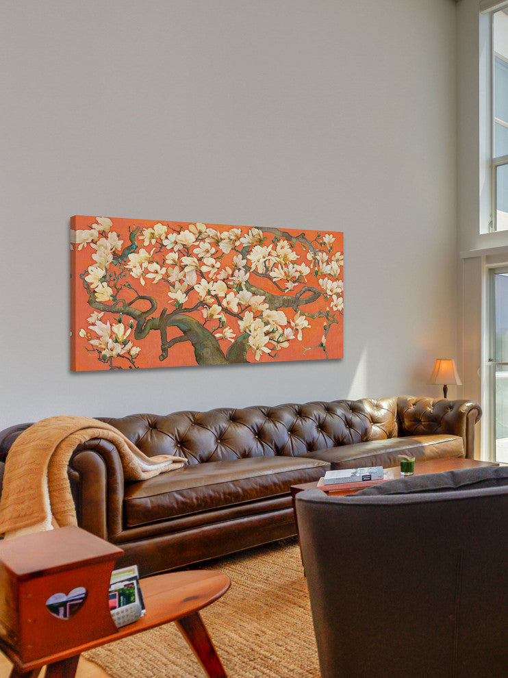 "Magnolia Branches I" Painting Print on Canvas by Evelia
