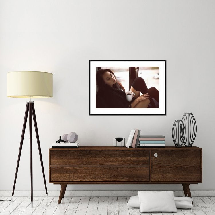 "Morning Coffee" Framed Digital Print by Rod Clemen, 44x32"