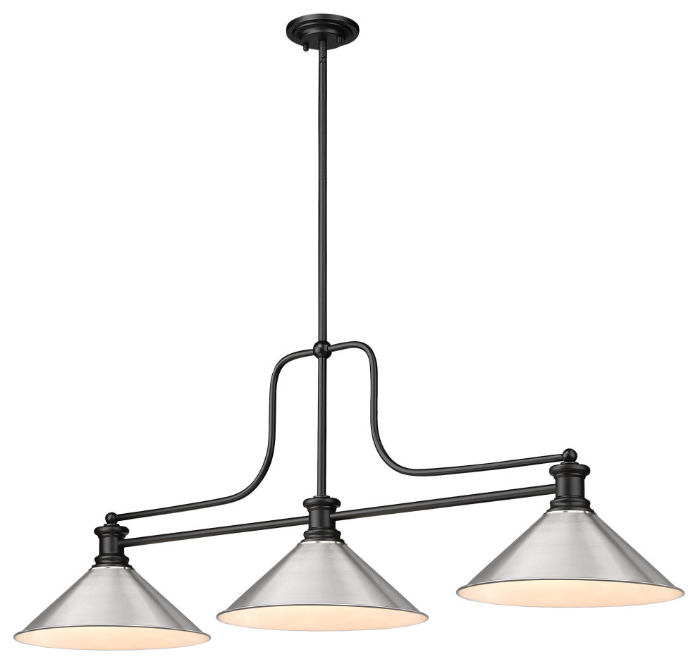 Zlite 725-3MB-BN15 3-Light Billiard, Brushed Nickel