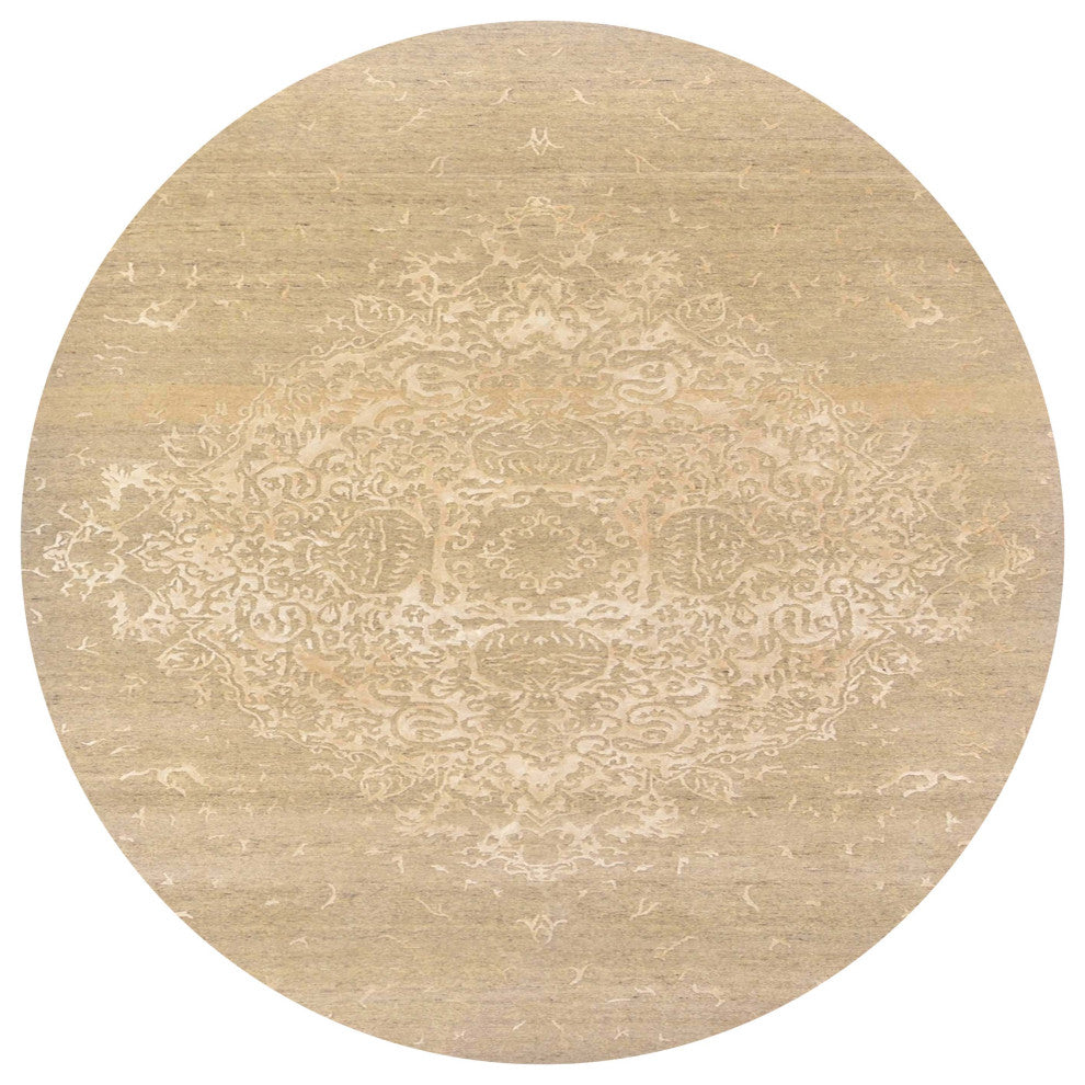 Ahgly Company Indoor Round Mid-Century Modern Area Rugs, 8' Round