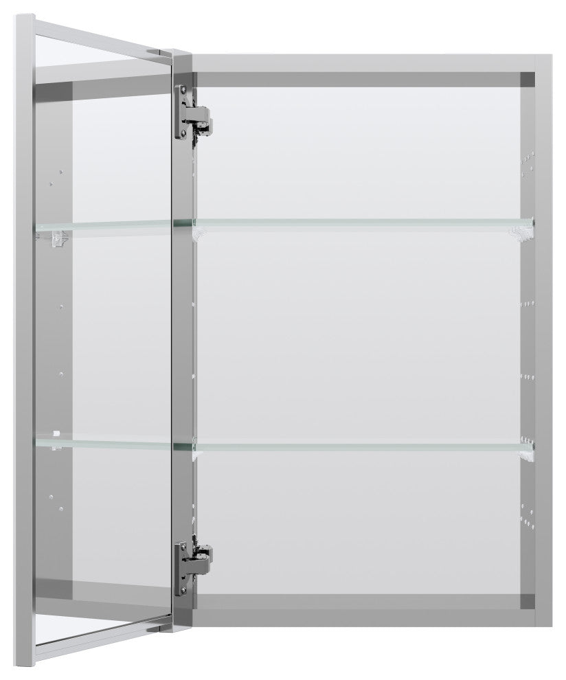 Recessed/Surface Mount Bathroom Medicine Cabinet, Soft-Close Blum Hinges, Left Swing, 16"x24"