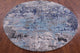 8' Round Wool and Silk Handmade Modern Rug Q9426