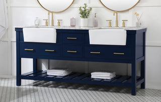 Home Living 22" Farmhouse Blue-Light Bathroom Vanity
