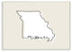 Missouri Home State Map Neutral Print Design, 10"x15"