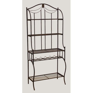 Hillsdale Furniture Camelot Baker''s Rack, Black Gold Finish