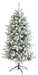 5ft. Flocked Livingston Fir Artificial Christmas Tree With Pine Cones