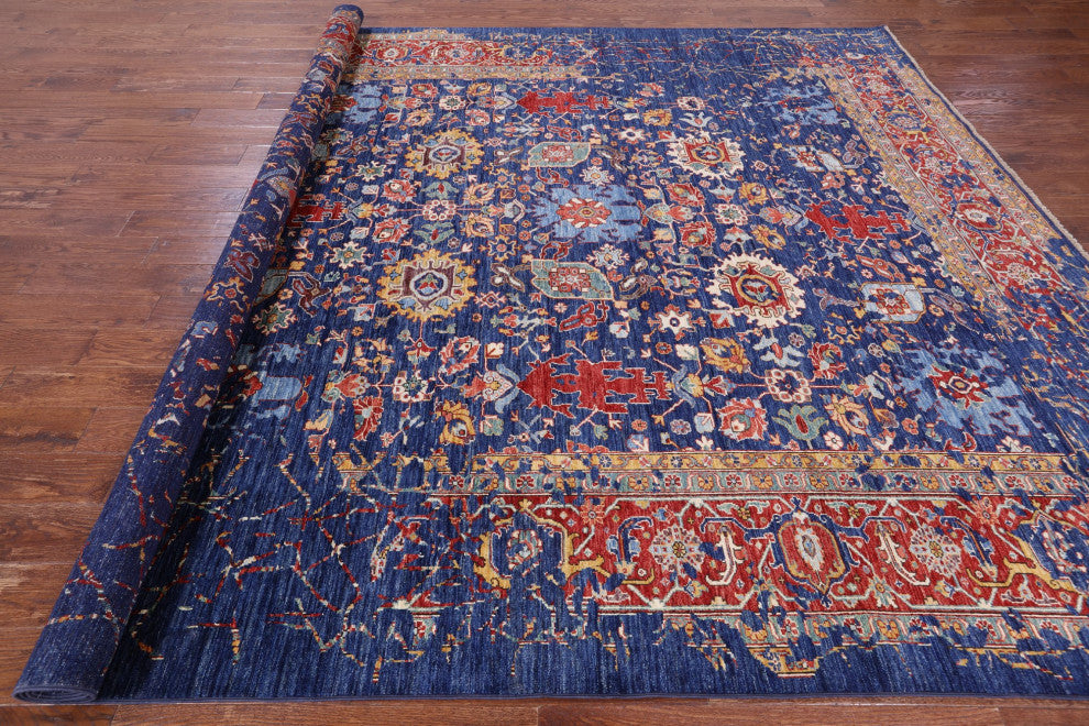 9' 1" X 11' 6" Modern Fine Serapi Hand Knotted Rug - Q12413