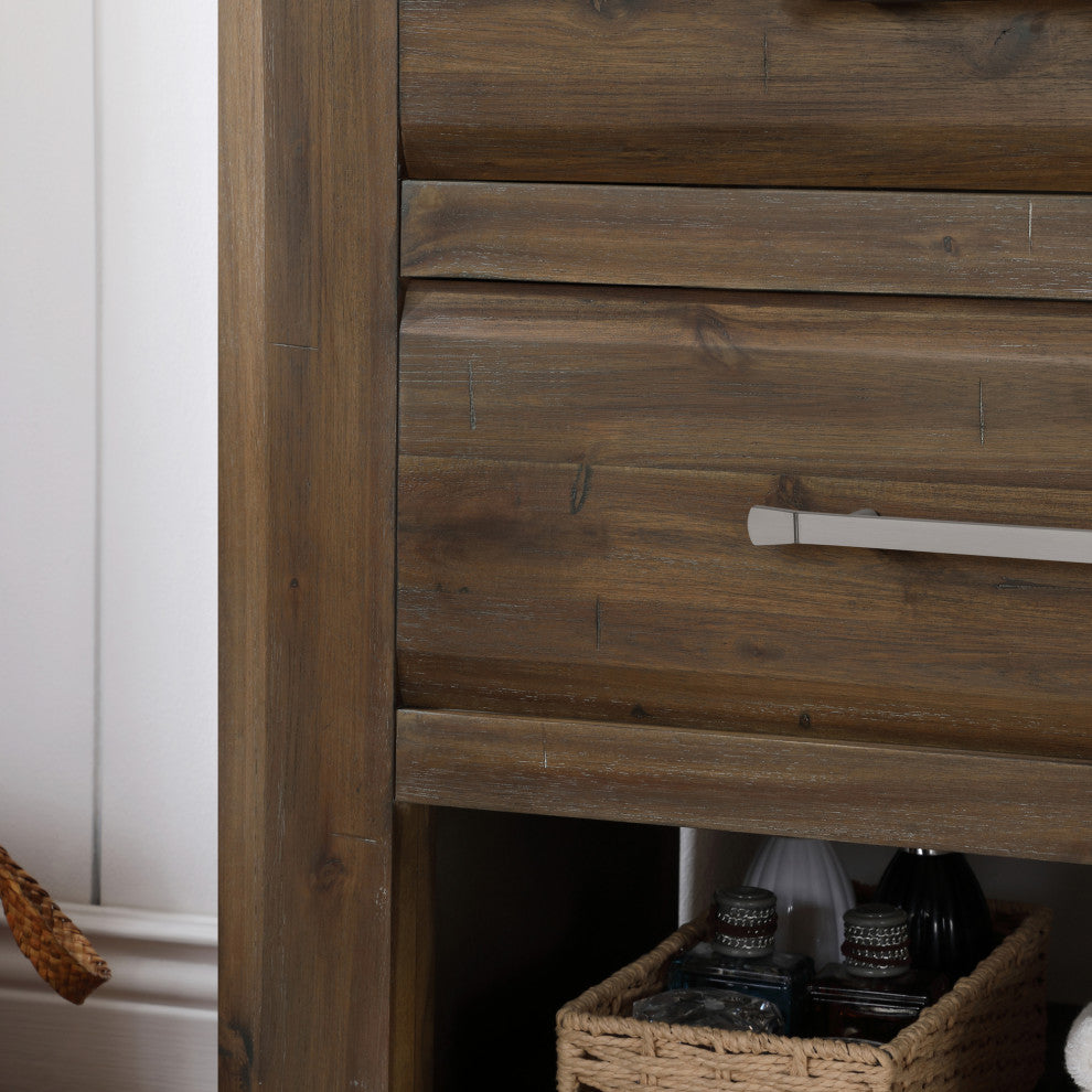 Ove Decors Preston 30" Single Sink Bathroom Vanity, Rustic Almond Latte
