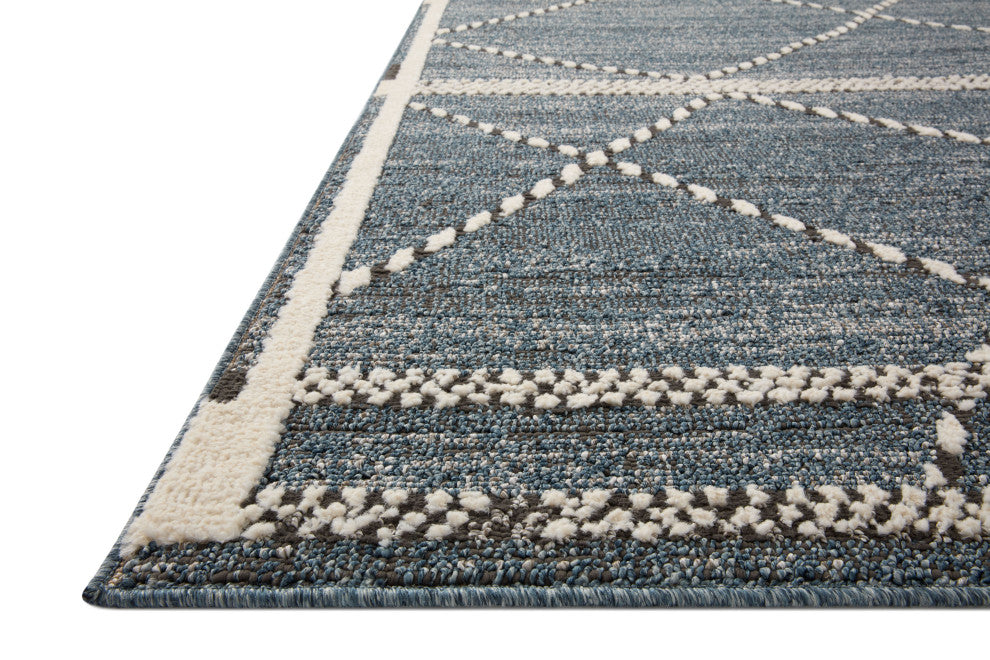 Loloi II Fabian Denim/Charcoal 7'10"x7'10" Square Area Rug