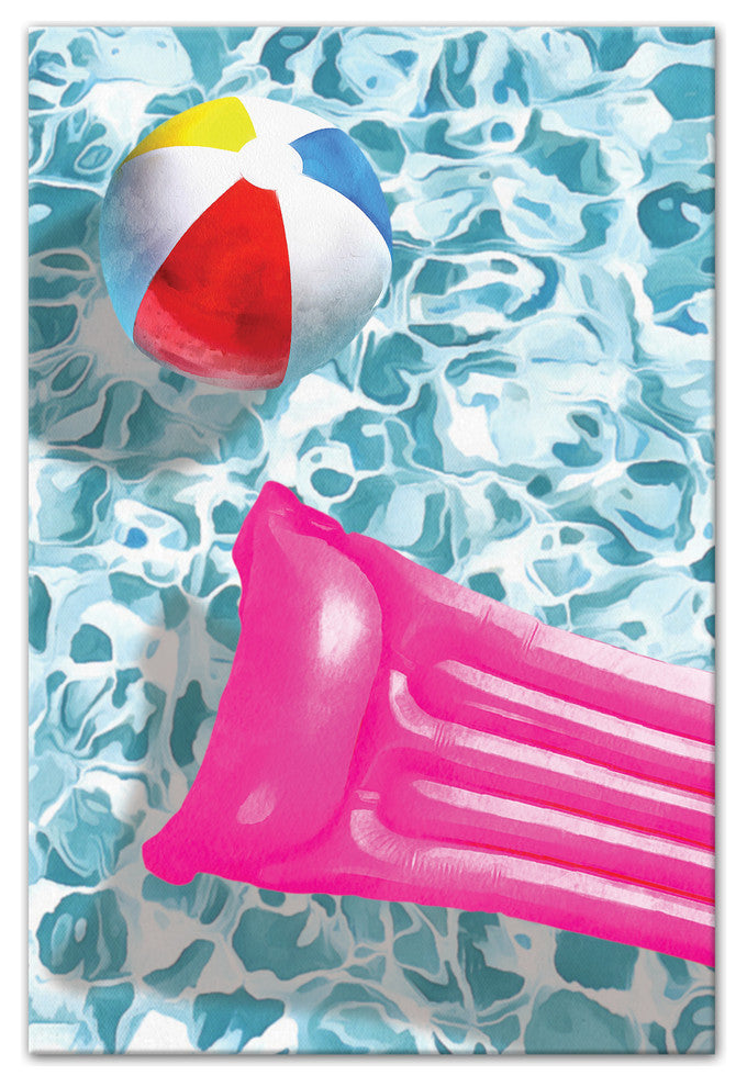 Swimming Pool Toys 12x18 Canvas Wall Art