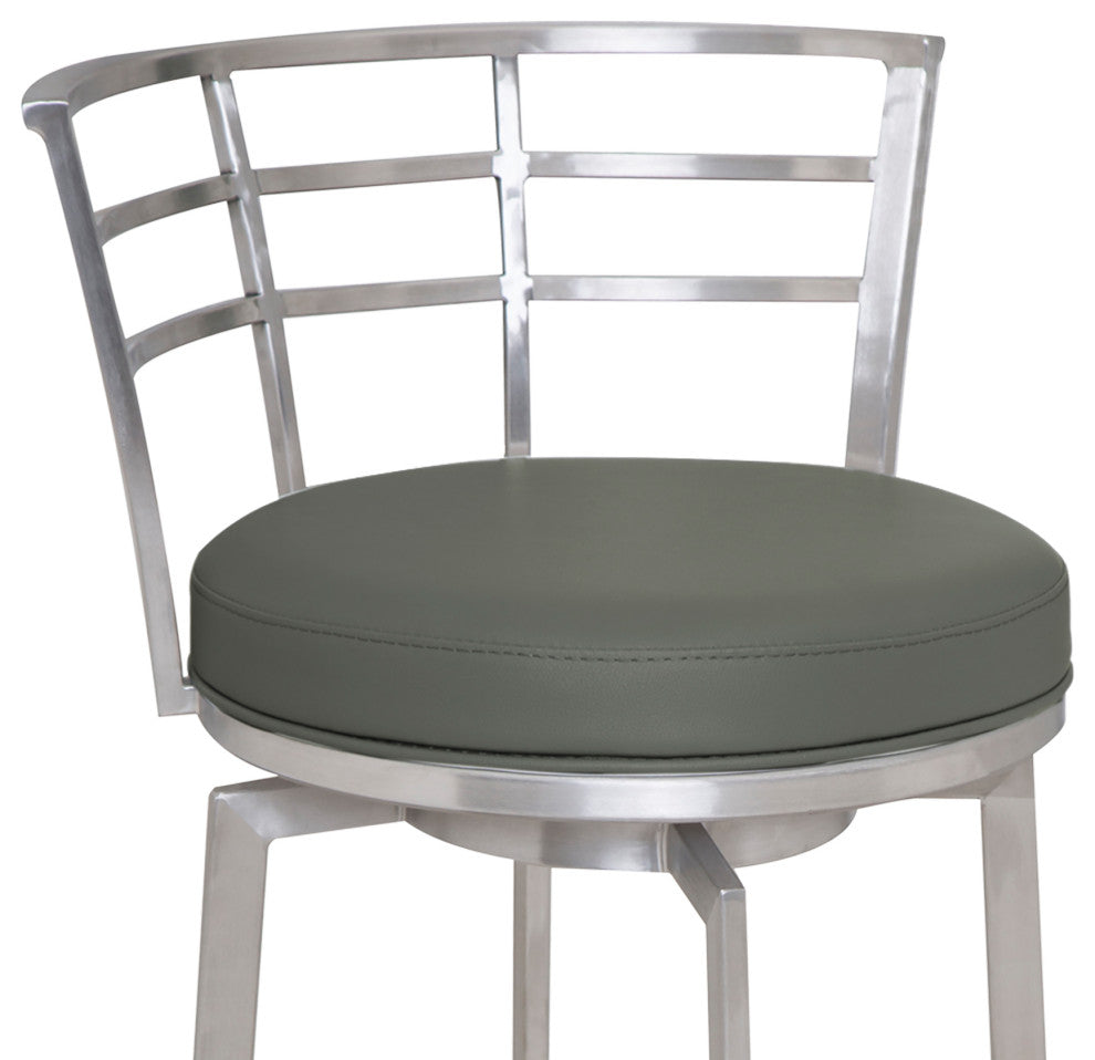 Viper Gray PU Upholstery Stool, Counter Height