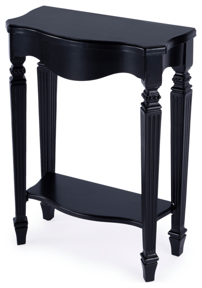 Cheshire Console Table, Gilded Cream, Black Licorice