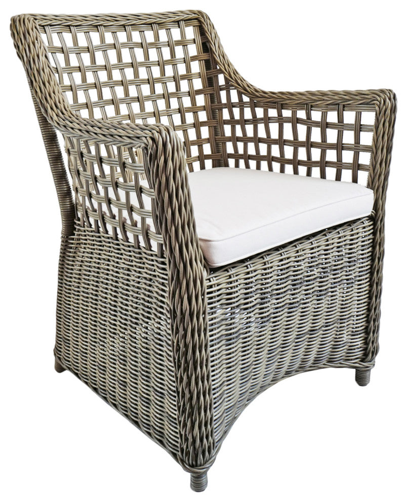 Outdoor Faux Wicker Dining Arm Chair
