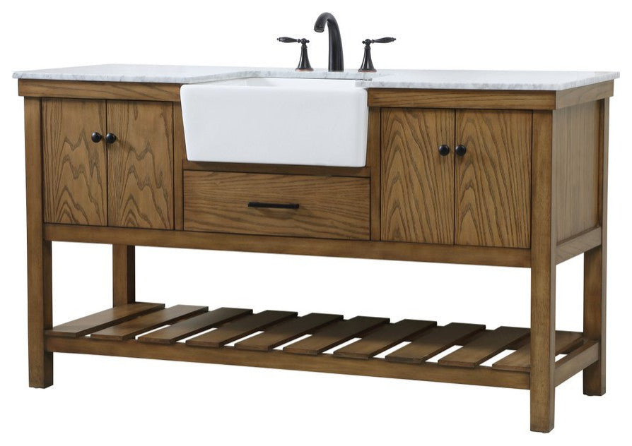 Home Living 22" Farmhouse Driftwood-Light Bathroom Vanity
