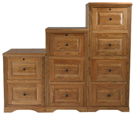 Eagle Furniture Oak Ridge 2-Drawer File Cabinet, Unfinished, 3-Drawer