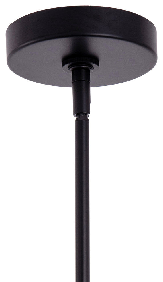 Modern 1-Light Black Metal Pendant Light