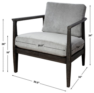 Brunei Modern Gray Accent Chair
