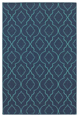 Oriental Weavers Meridian Navy/Blue Lattice Indoor/Outdoor Rug 6'7"X9'6"