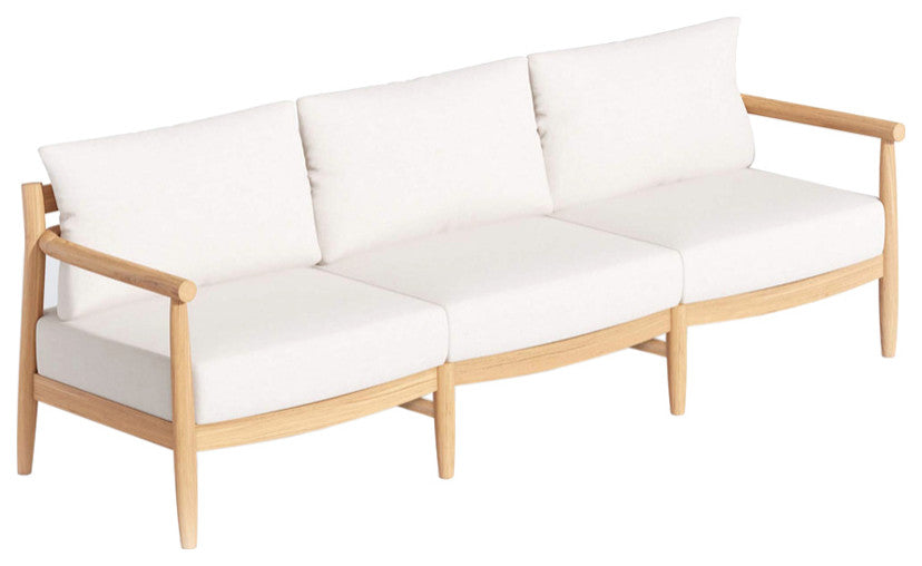 Lido Sofa, Teak, Bliss Linen Cushion Set