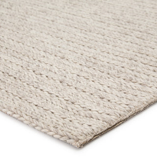 Jaipur Living Grams Handmade Solid Cream/Light Gray Area Rug, 5'x8'