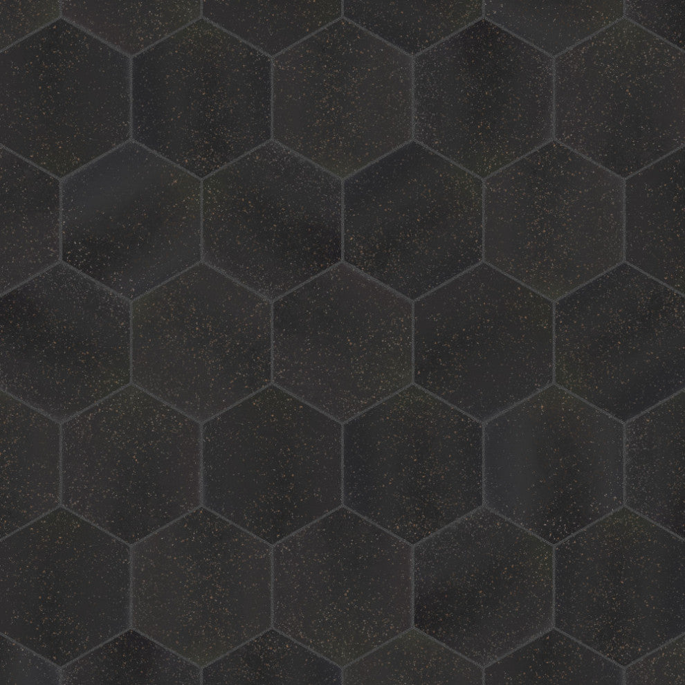 Palazzo Hex Nero Porcelain Floor and Wall Tile