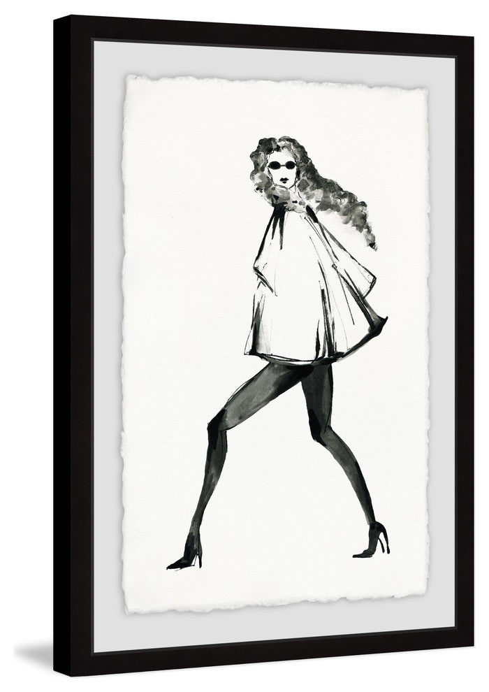 "NY Strut" Framed Painting Print, 12"x18"