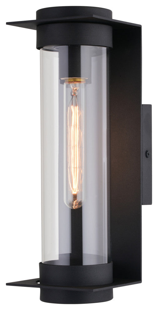 Brighton Park 14"H Outdoor Wall Light Textured Black