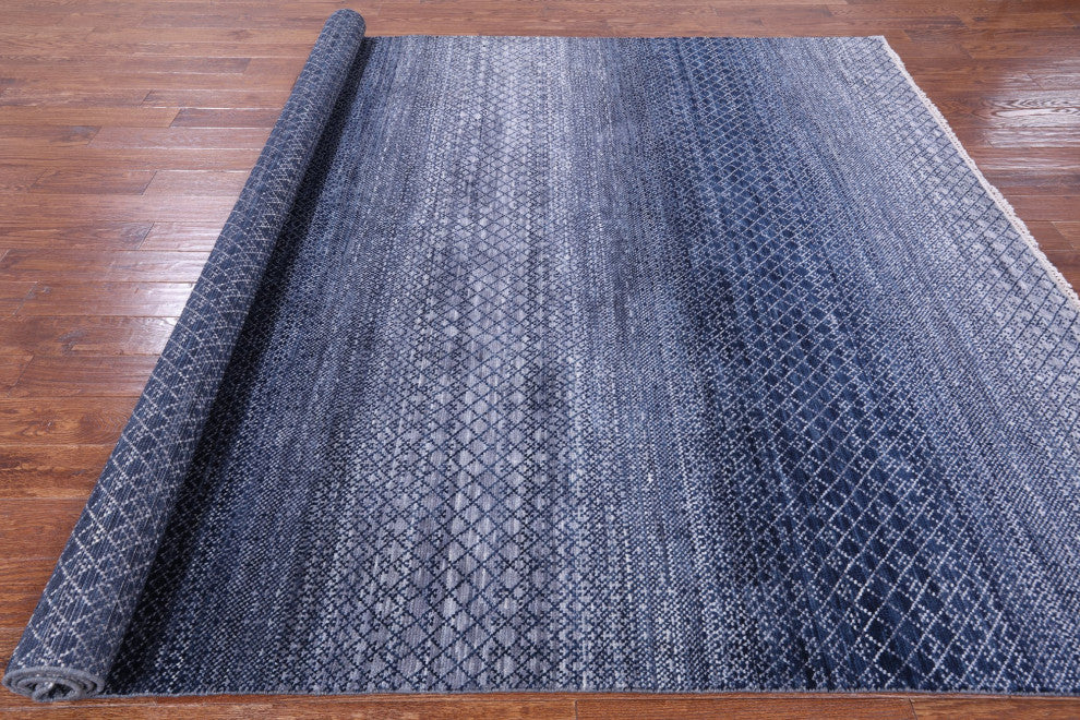 8' 1" X 9' 10" Savannah Grass Hand Knotted Wool Rug Q9214