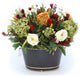 Rose and Hydrangea with Mixed Flowers in Tole Planter