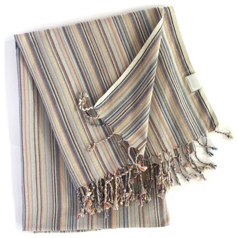 Multi Colored Striped Design Turkish Beach Blanket