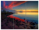 Blasts of Color at the Sunset, Seashore Triptych Canvas Print, 36x28, 3 Panels