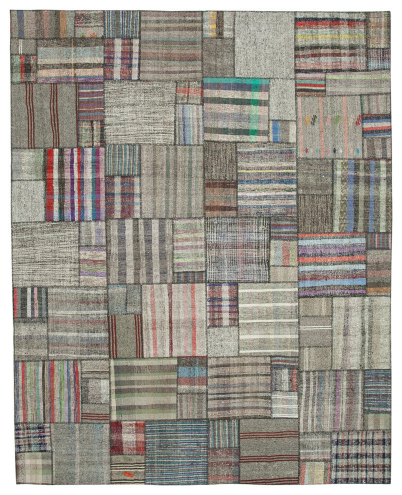 Rug N Carpet - Handmade Anatolian 10' 10'' x 13' 6'' Vintage Patchwork Kilim Rug