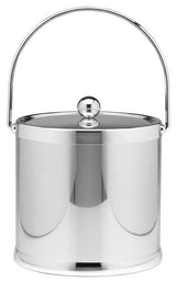 Kraftware Polished Chrome Ice Bucket With Metal Lid