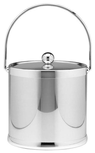 Kraftware Polished Chrome Ice Bucket With Metal Lid
