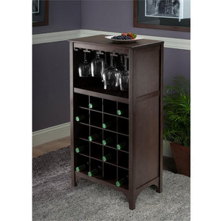 Ancona Modular Wine Cabinet With Glass Rack And 20-Bottle